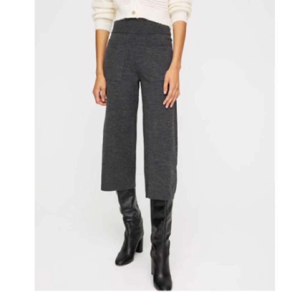 Aritza Wilfred Italian Marino Wool Yarn Wide Leg Pant Size L